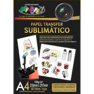 Papel Transfer Sublimático A4 100g/m² – 100 Folhas - OFF PAPER em Oferta na Shopee