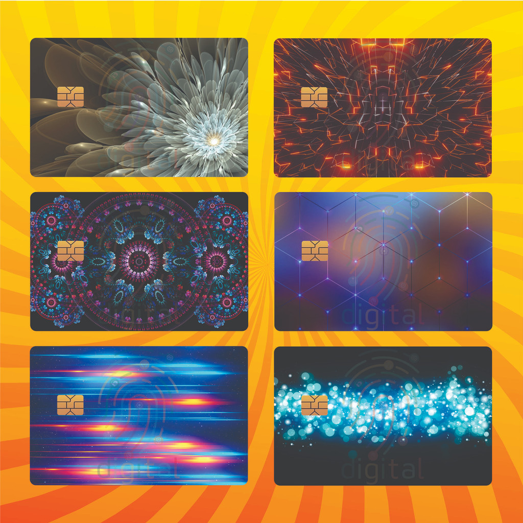 Adesivo Para Cartão de Crédito E Debito Skin Película Abstrato Lindo Designer Elegante Colorido