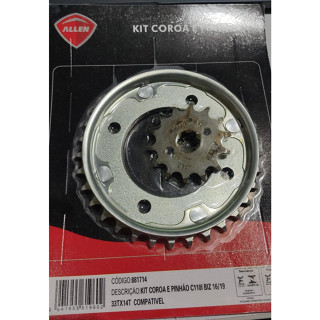 Kit Coroa Pinhão Kmc Biz 110i 16 A 2019 Biz 125 2018/ 33x14