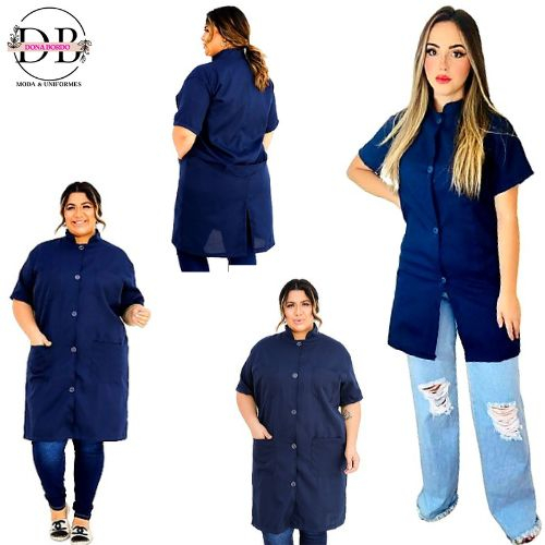 Jaleco Diversas Cores Manga Curta Oxford Uniforme Pijama Uniforme Hospital Clinicas Laboratórios 40