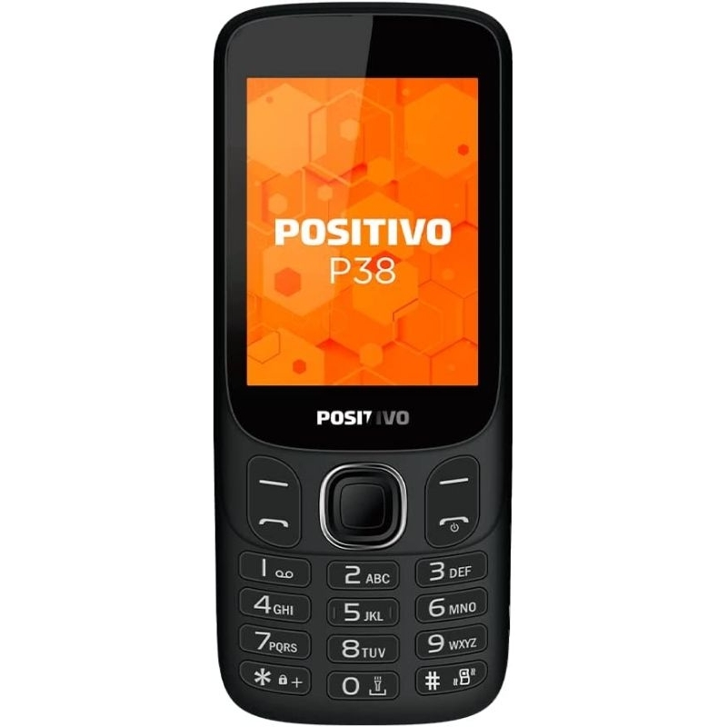 Celular Simples Positivo P38, Tela 2,8" QVGA, 64MB RAM e 128MB Armazenamento, 3G, Bluetooth, Dual SIM Idoso