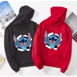 Blusa Moletom Canguru Plus Size Lilo Stitch Desenho Feminino Capuz Com Bolso Anime Promoção