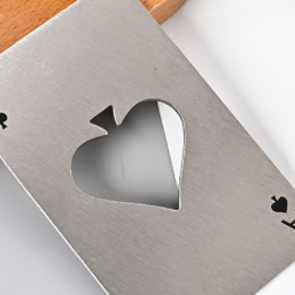 1 Abridor De Garrafas Aço Inox Poker Carta Abridor Promoção em Oferta na Shopee