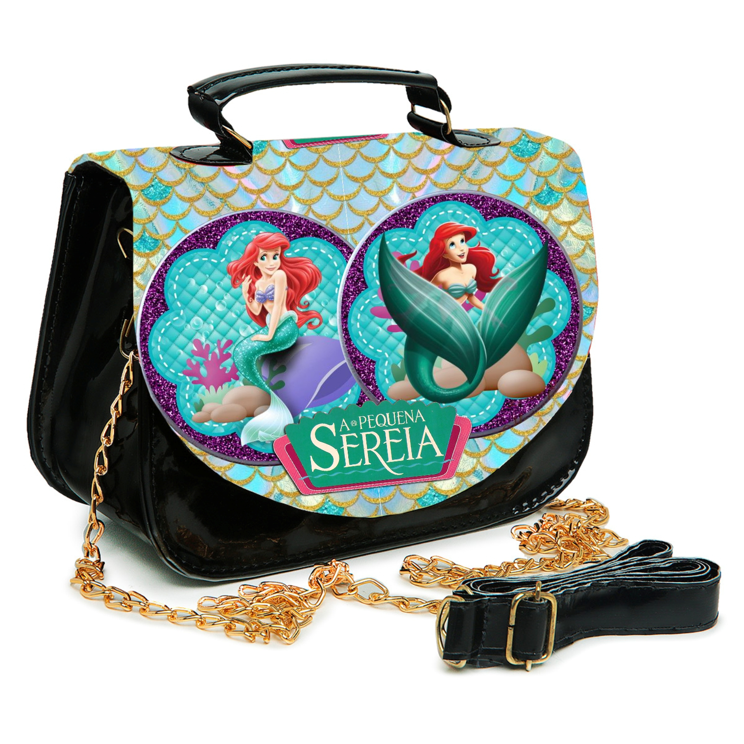 Bolsinha Infantil Princesas Disney e Personagens Luxo Minibag Moda Infantil