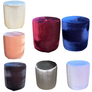 Capa Para Puff Em Veludo Alemão redondo em Oferta na Shopee