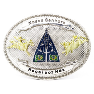 Fivela country nossa senhora peão rodeio cavalo super promoção Wolf wear 001