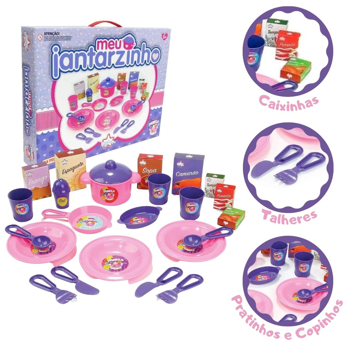 Brinquedo Infantil Meu Jantarzinho Divertido Big Star Acessórios Para Crianças Big Star em Oferta na Shopee