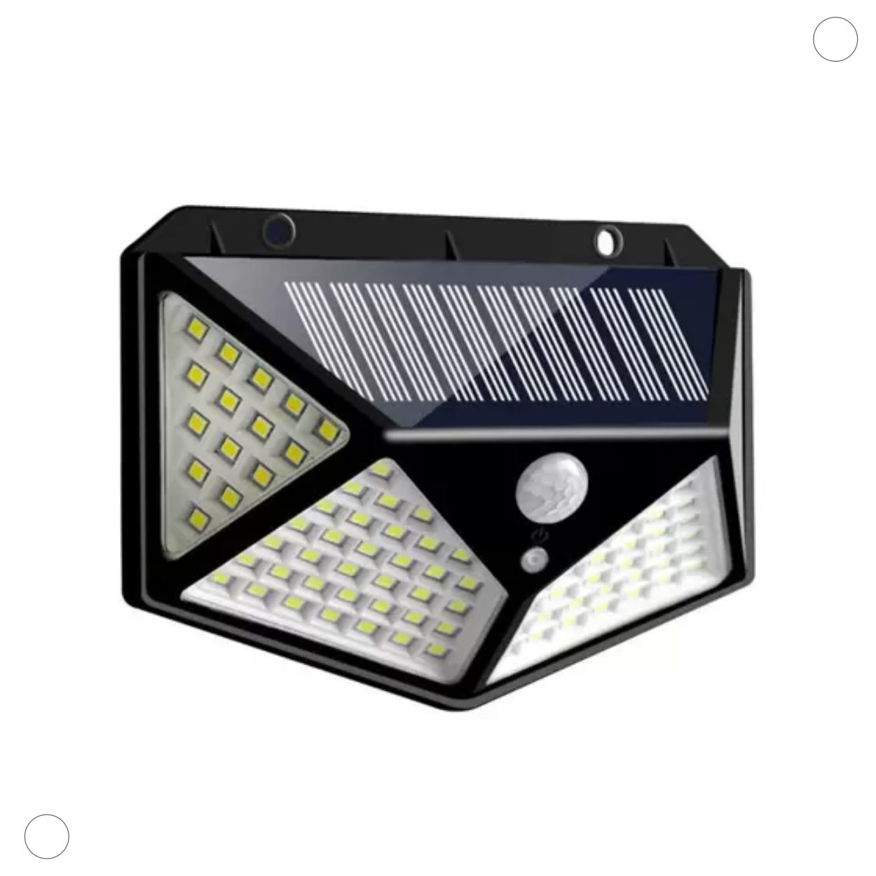 Luminária Solar 100 Led Com Sensor Para Jardim Prova D'água Luz Led Solar Lâmpada