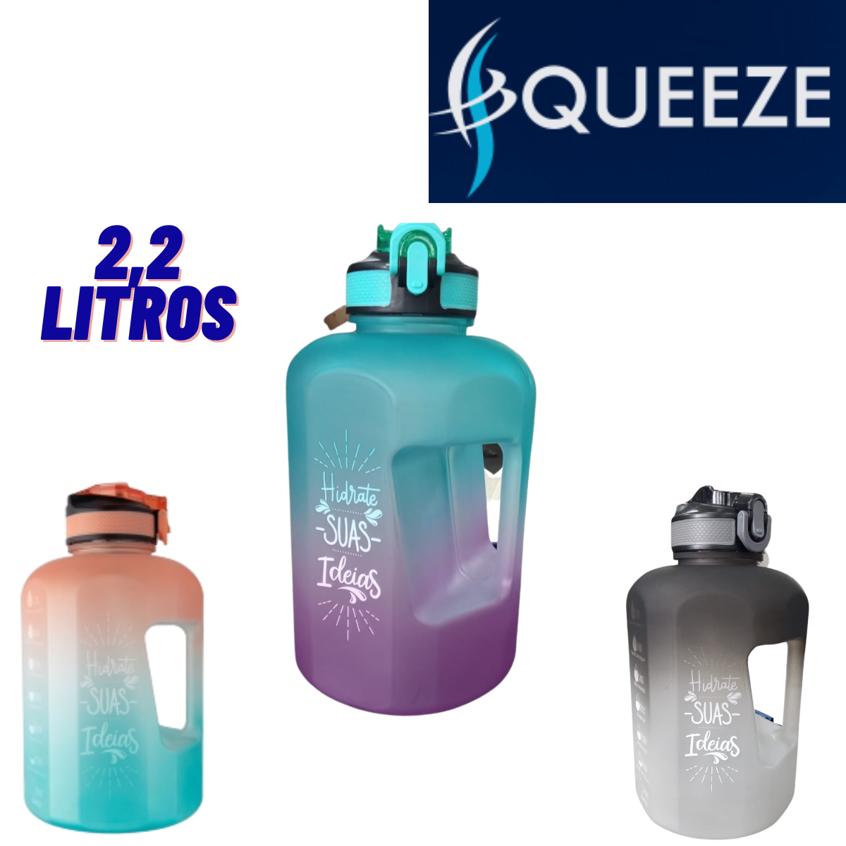 Garrafa squeeze Galão Weeze treino musculação escola Nova