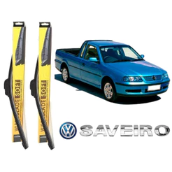 Kit Par 2 Palhetas para Limpador de Parabrisa Dianteiro para VW Saveiro G3 G4 2000 a 2010