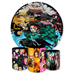 Painel Redondo e Capas de Cilindro Sublimados Tema KNY em Oferta na Shopee