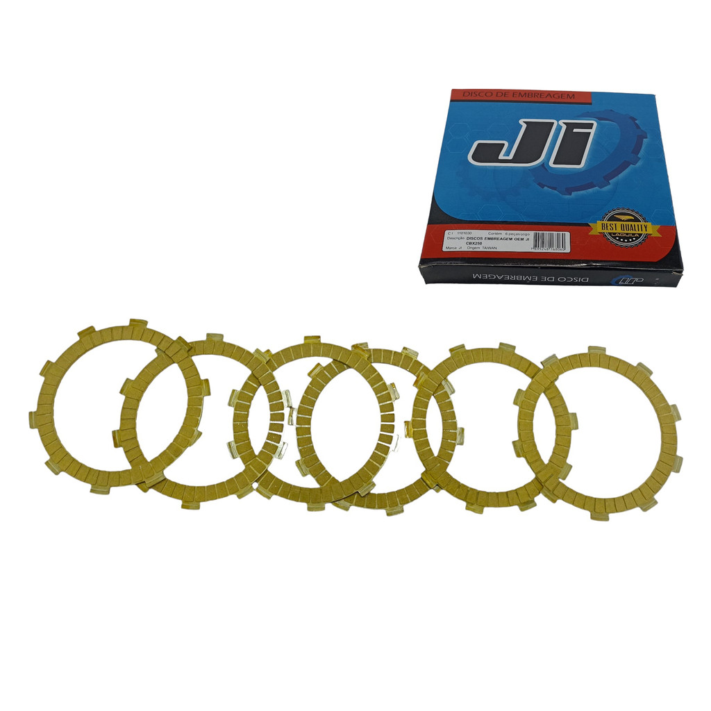 Discos Embreagem Ji Cbx 250 Twister Xr 250 Tornado 2001 2002 a 2008 Cbx 250 Twister 2016 2017 a 2022 em Oferta na Shopee