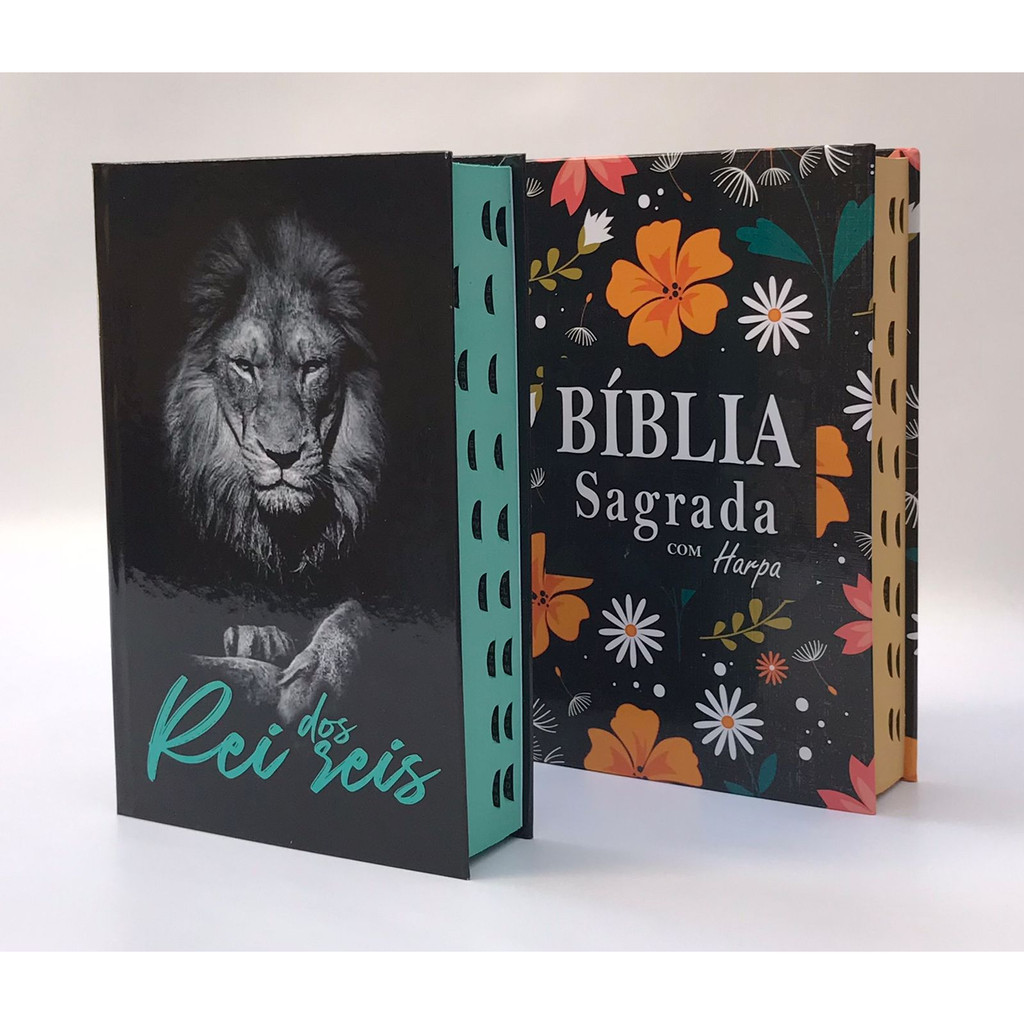 Kit 2 Bíblias Sagrada Tamanho Hipergigante Capa Dura Com Harpa Revista e Corrigida (Kit 22)