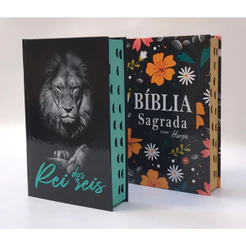 Kit 2 Bíblias Sagrada Tamanho Hipergigante Capa Dura Com Harpa Revista e Corrigida (Kit 22)