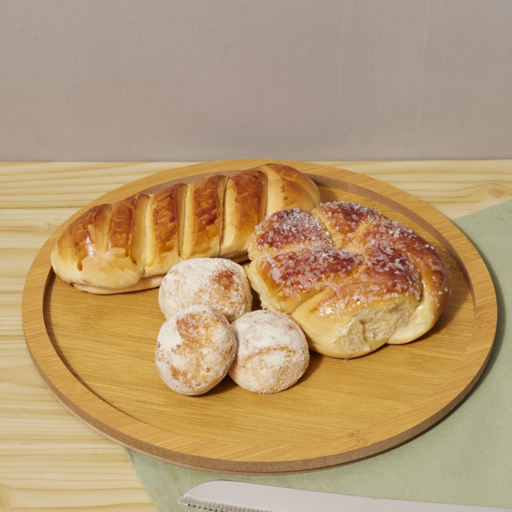 Gamela Petisqueira Mdf Estilo Bambu para Servir Petiscos com 30x30cm formato Redonda para Frios em Oferta na Shopee