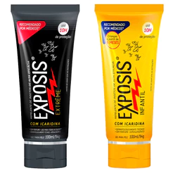 Kit Repelente Exposis Extreme Gel 100ml + Repelente Gel Exposis Infantil sem Perfume 100ml