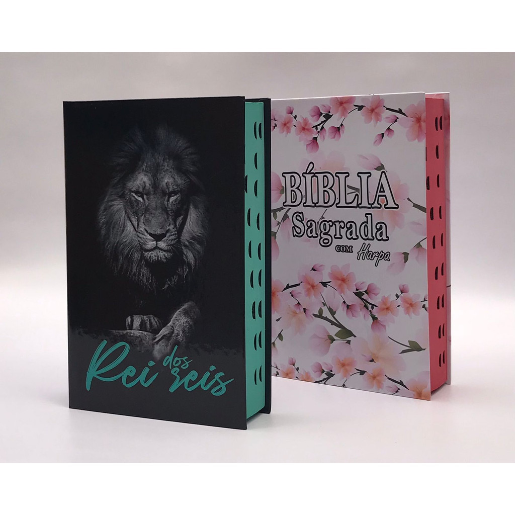 Kit 2 Bíblias  Sagrada Tamanho  Hipergigante Capa Dura Com Harpa Revista e Corrigida  (Kit 25)