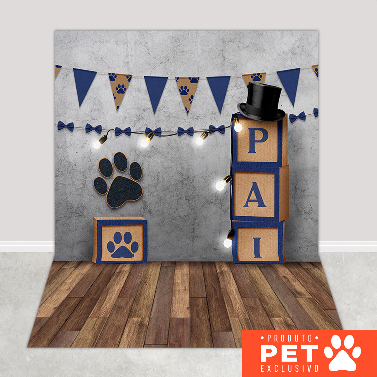 Fundo Fotográfico Pet Dia dos Pais Em Tecido 1,20x1,70m - PET-114 em Oferta na Shopee