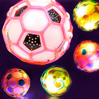 Bola Maluca Colorida Musical com Luz Brinquedo Infantil Bola Treme Pula