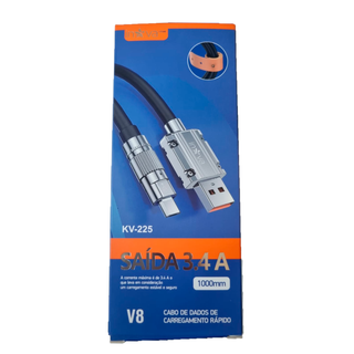 Cabo Carregamento e dados Inova Silicone Flexível Ultra Resistente 3.4A em Oferta na Shopee