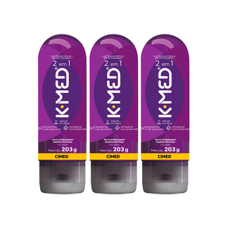 K-Med Lubrificante Íntimo Em Gel 2 Em 1 203g 3 Unidades