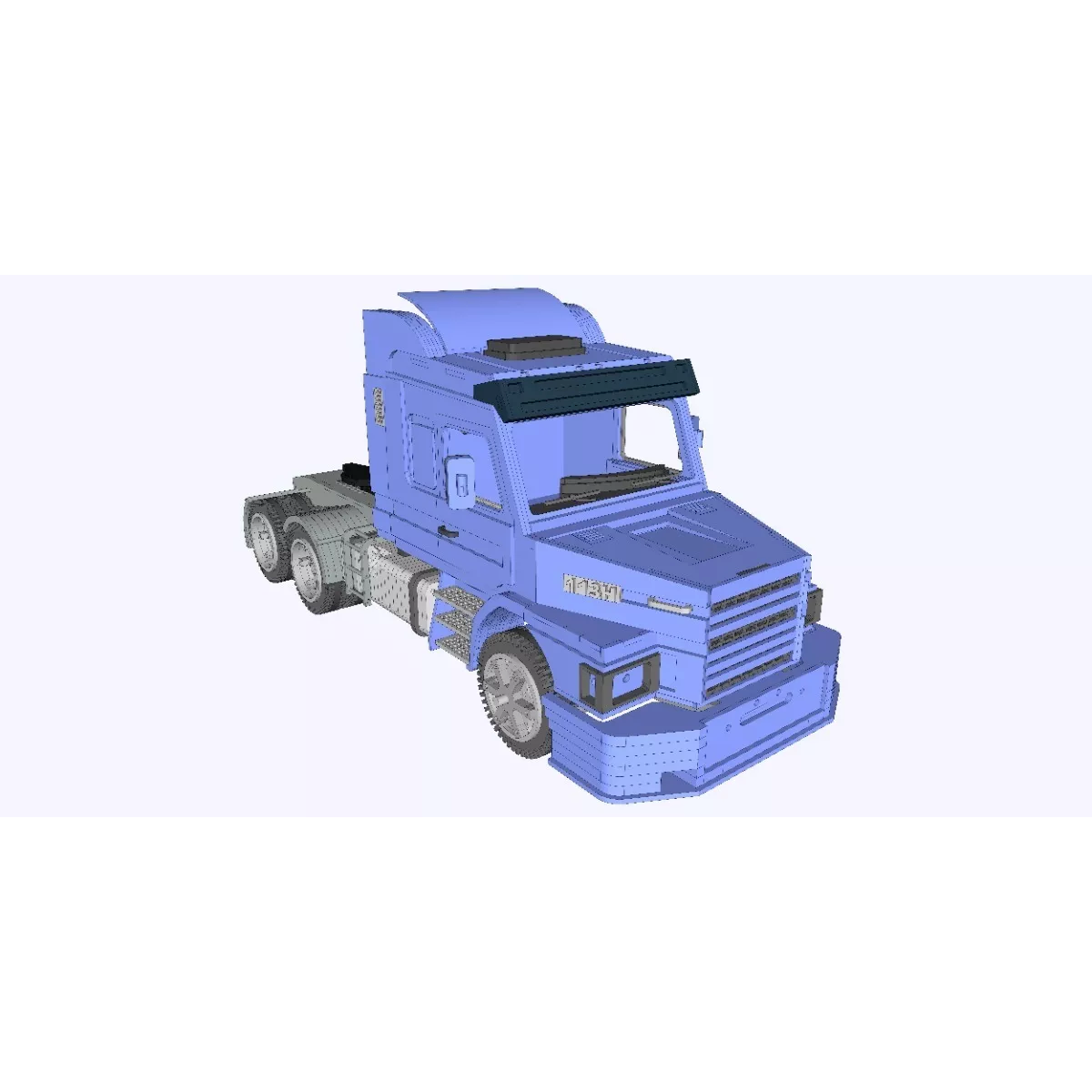 Miniatura Do Caminhão Scania 113 Em Mdf Escala 1/14