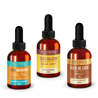 Kit Cronograma Óleos Bio Extratus - 40mL Hidratação, Nutrição e Umectação