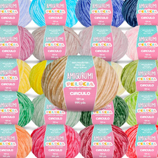 Kit 4 Fio Amigurumi Pelúcia Círculo 131 Metros Crochê e Tricô (Escolher as Cores Pelo Chat)