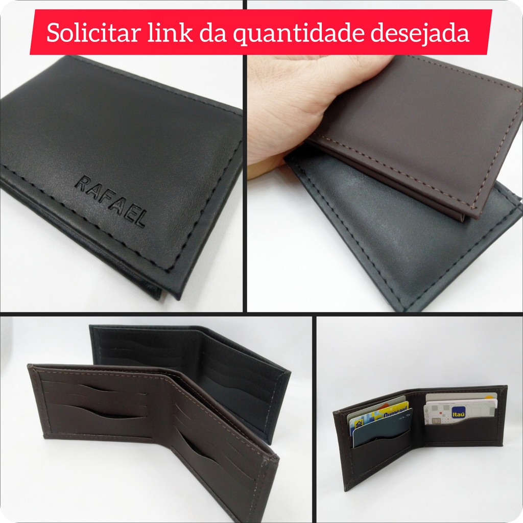 Detalhes do KIT 10  Carteira Slim personalizada presente padrinhos casamento