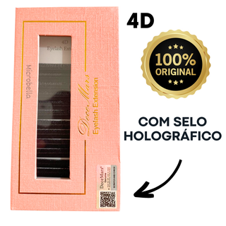 Cílios W 4D Decemars Original com Selo Volume Egípcio Extensão De Cilios Alongamento W4D Volume Egipcio Híbrido Maquiagem.