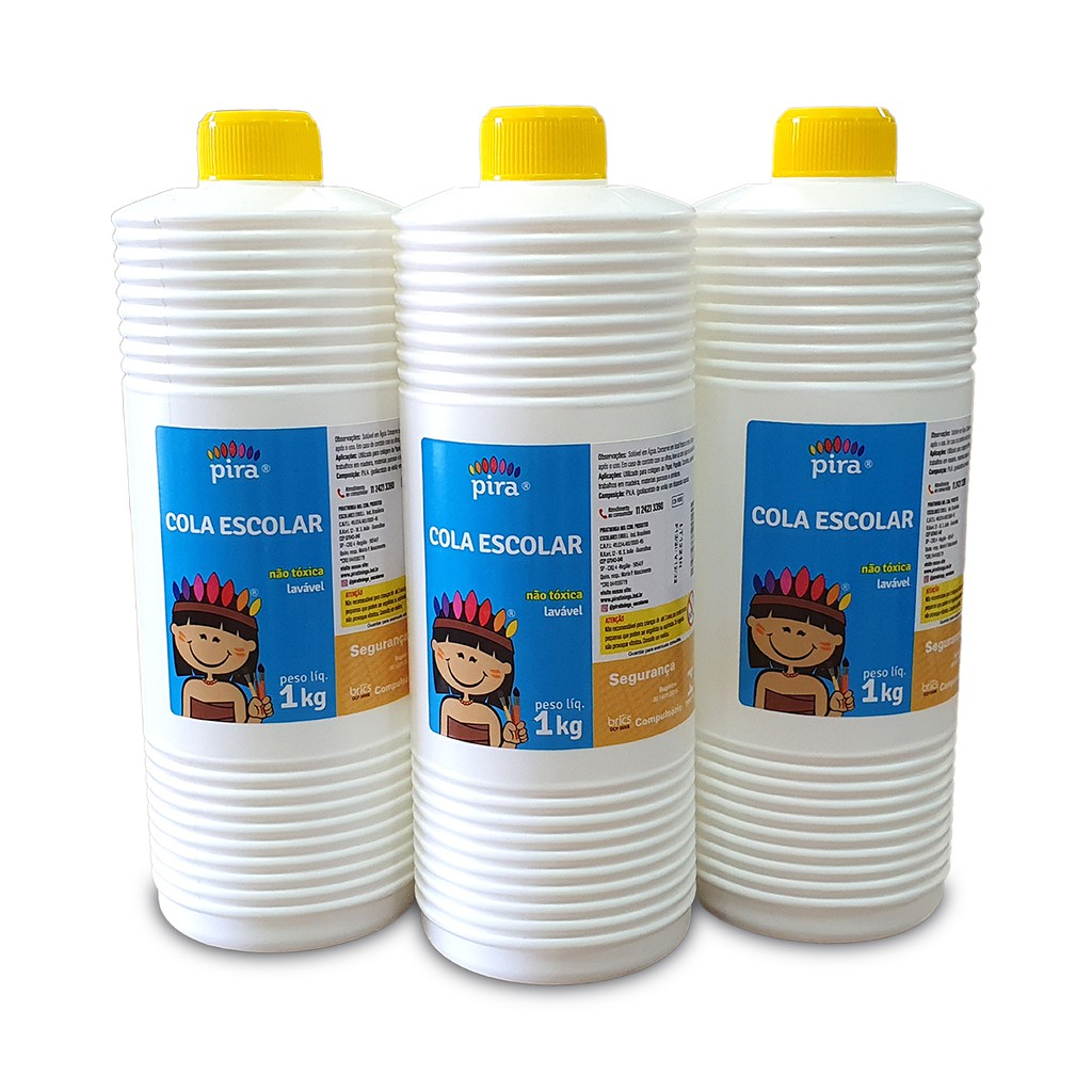 Cola Branca 1Kg Lavável Pira em Oferta na Shopee