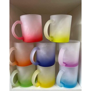CANECA VIDRO FOSCA JATEADA 325ML DEKO SUBLIMAÇÃO
