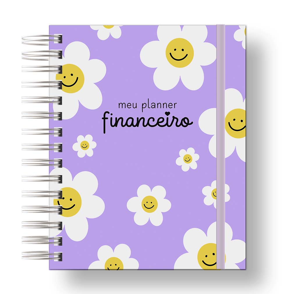 Planner Financeiro Permanente Margarida Roxo/Para Controle das Finanças.