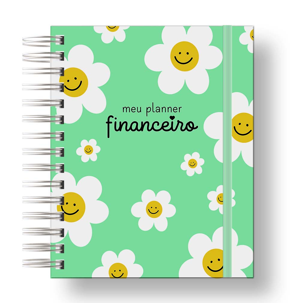 Planner Financeiro Permanente Margarida Verde/ Controle de Finanças.