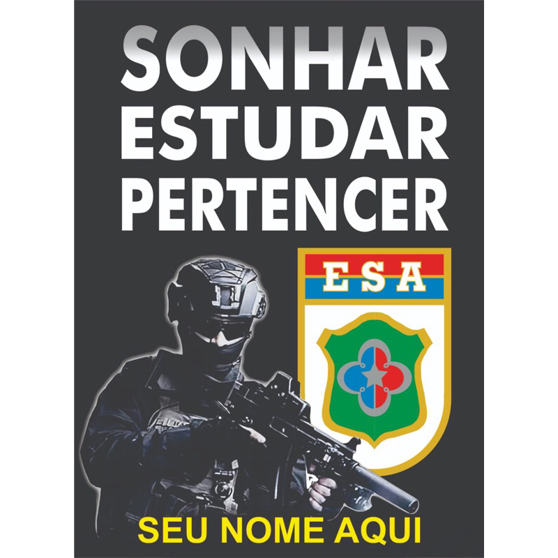 Quadro decorativo personalizado motivacional ESA em Oferta na Shopee