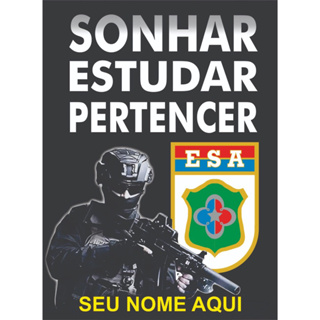 Quadro decorativo personalizado motivacional ESA em Oferta na Shopee