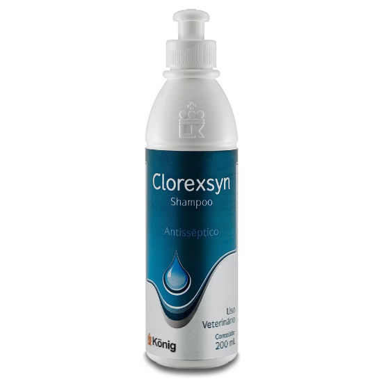 Shampoo Clorexsyn 200ml para Cães Gatos König