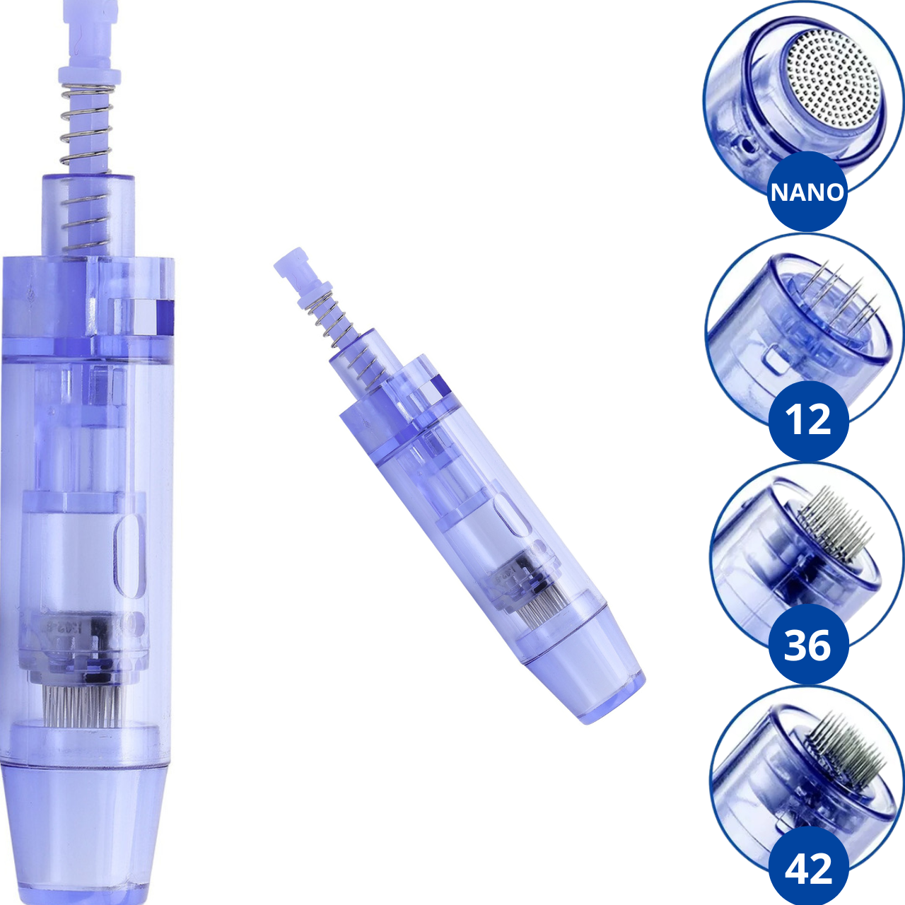 Cartuchos Ponteira Derma Pen Kit Com 5 e 10 unidades Seringas Agulha Nano 12 36 e 42 MyM; N2C; M5; M7; A1; A6