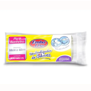 Saco De Lixo Pia/banheiro Neutraliza Odores 100 Und-