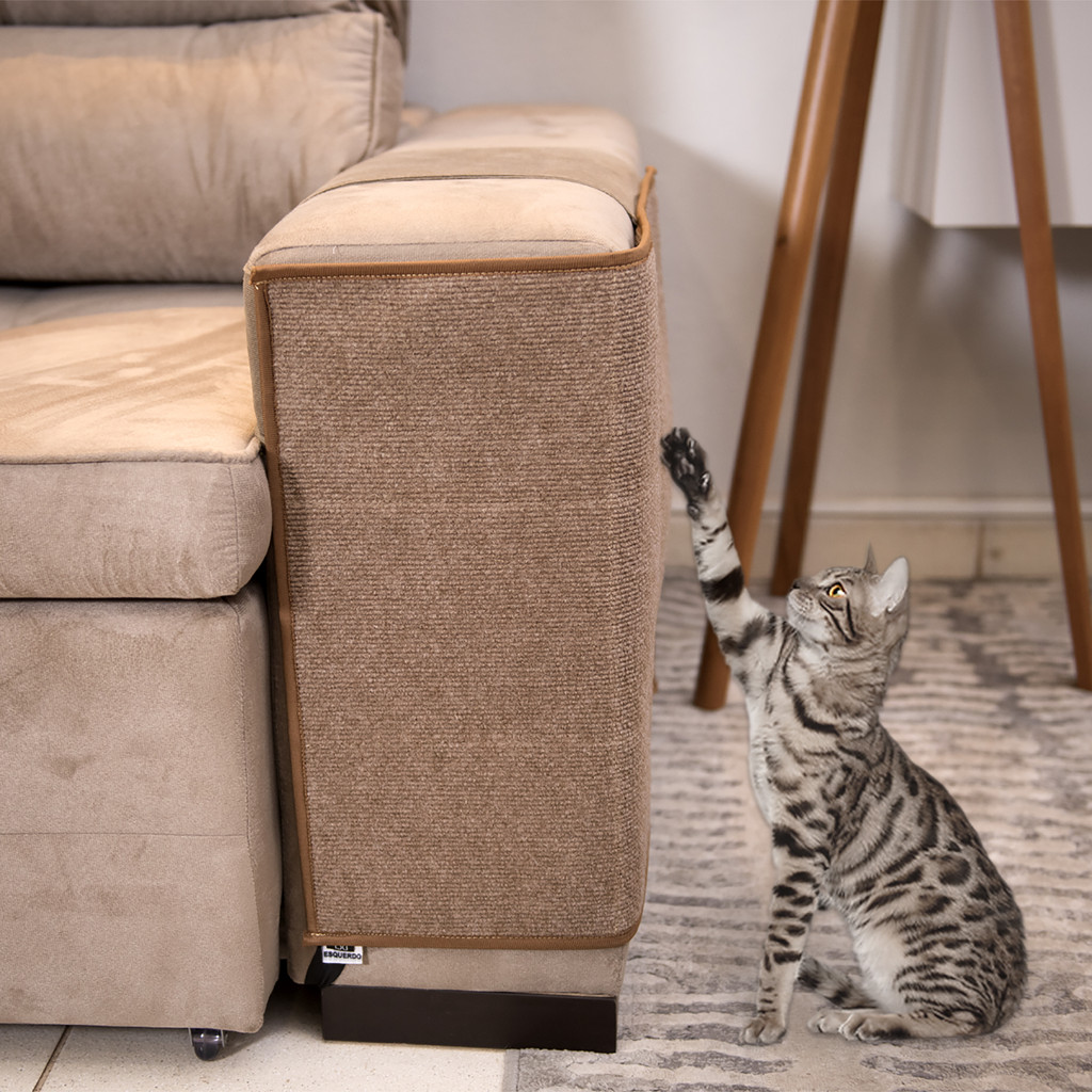 Kit 2x Arranhador de gato e Protetor de Sofá Lados Direito e Esquerdo