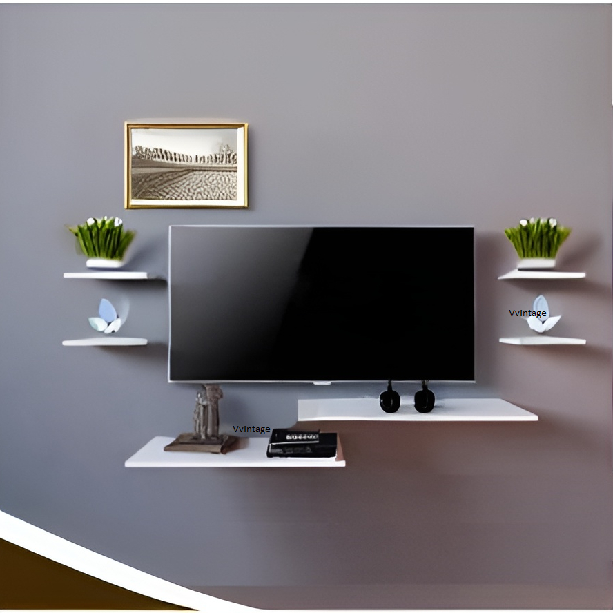Rack Suspenso Para Quartos e salas com 6 Prateleiras Para Tv de 60 50 42 e 32 Polegadas