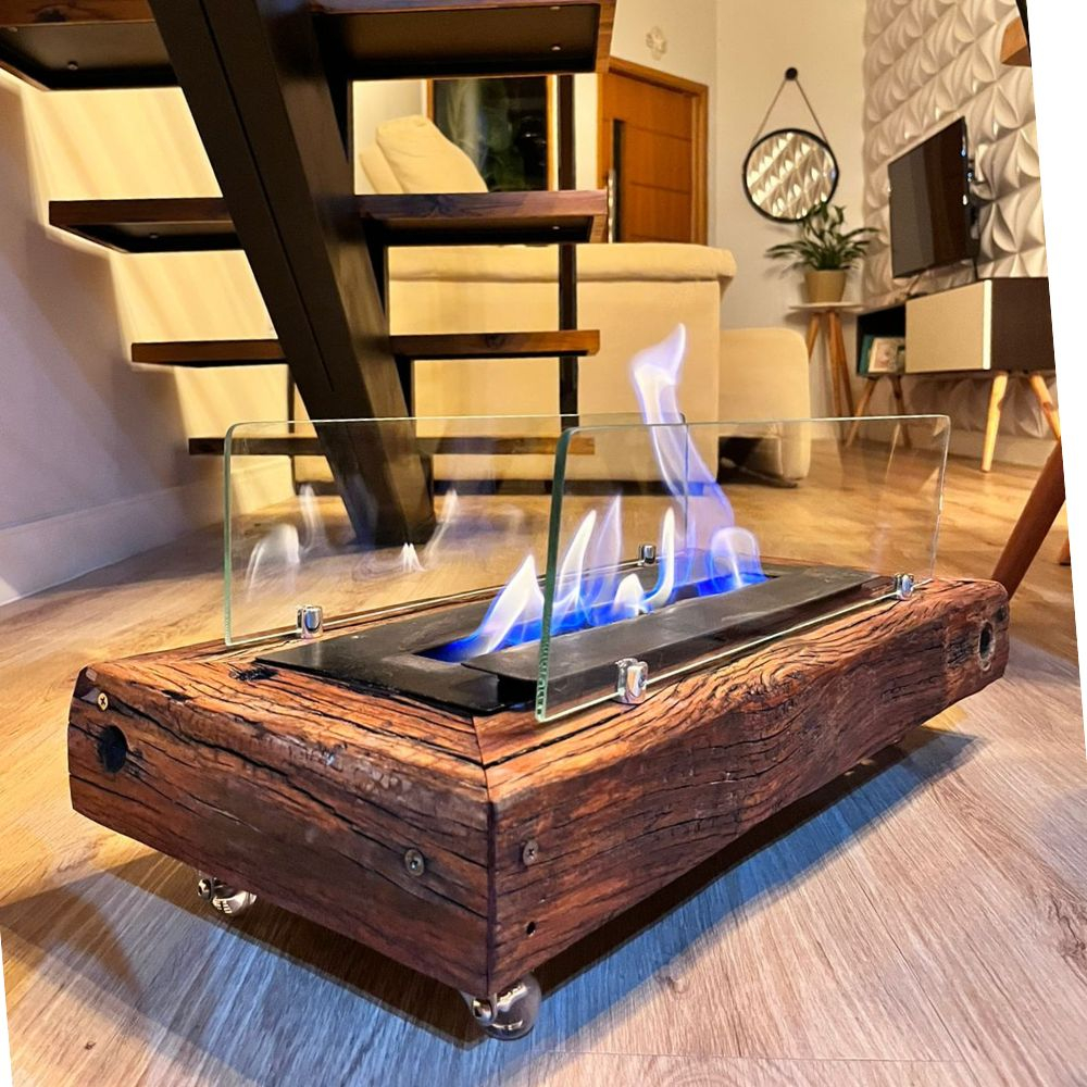 Lareira Ecologica a Alcool Com vidro