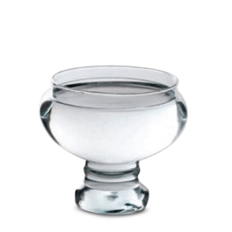 Vaso Genova Cancun com Colar 14x14 CM de vidro Transparente Para Arranjo de Flores Festas Casamentos