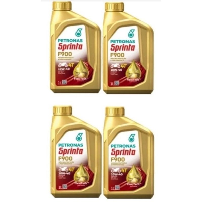kit 04 lts Óleo 10w40 Petronas Sprinta F900 Sintético p/ Motos