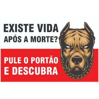 Placa Existe Vida Após A Morte Pule O Portão E Descubra