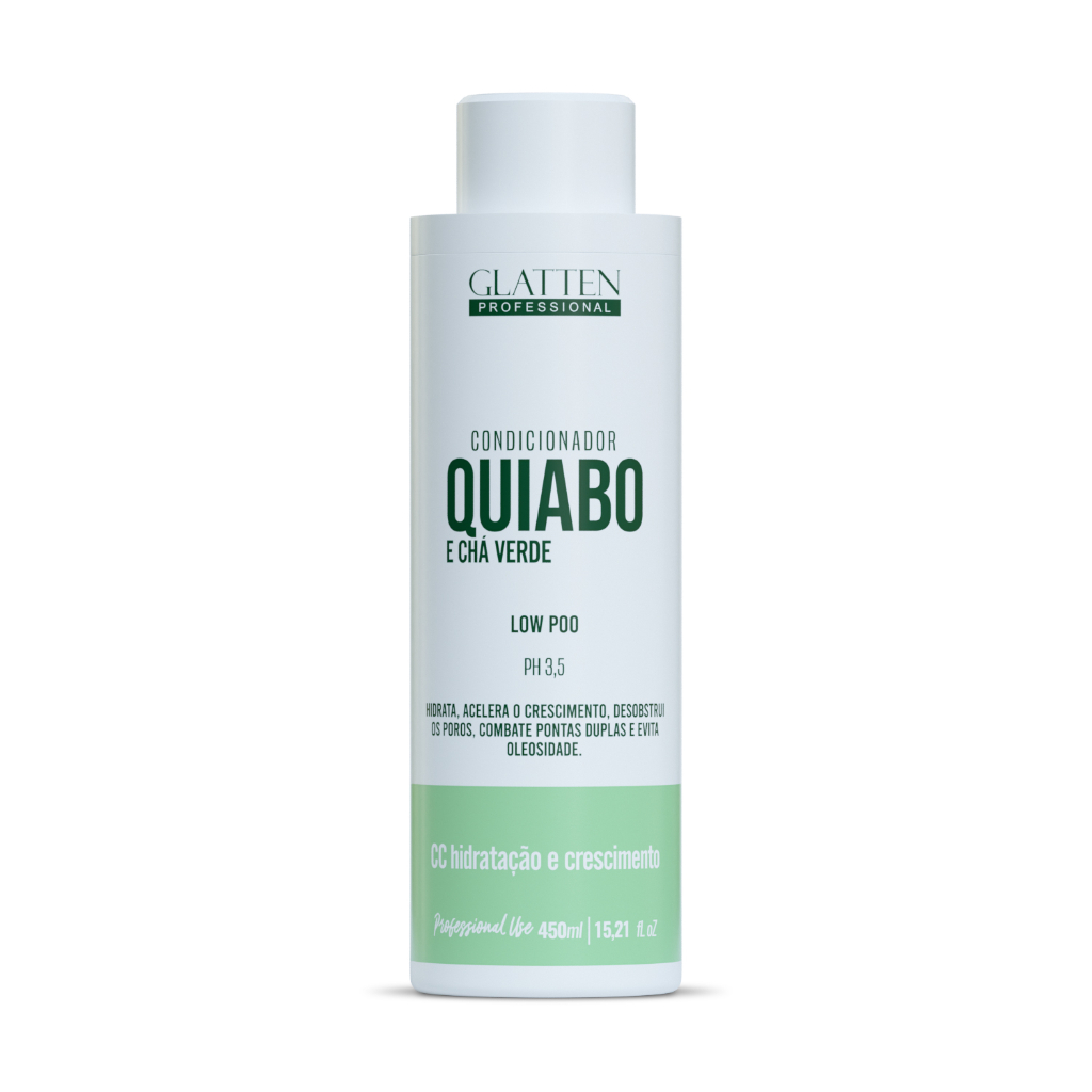 Glatten - Condicionador de Hidratação - Quiabo e Chá Verde - 450ml