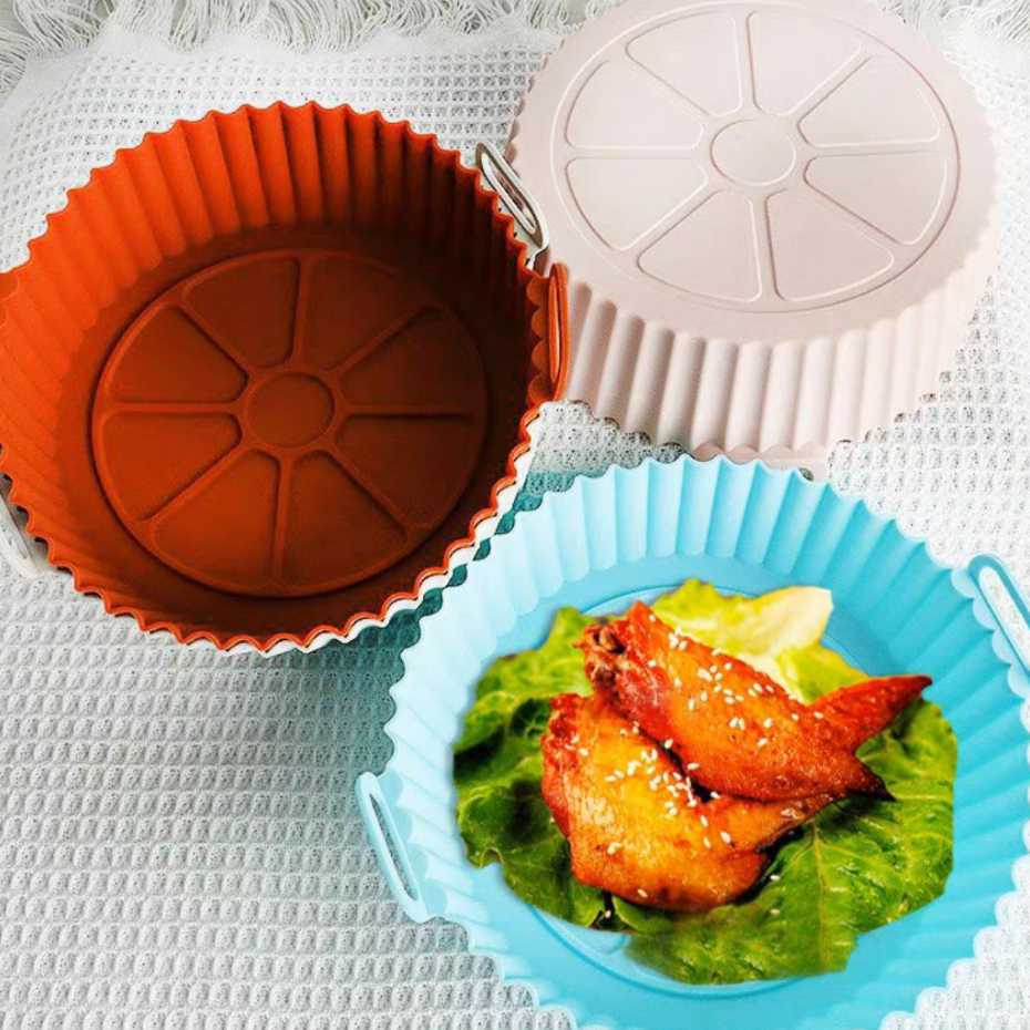 OFERTA Forma Assadeira Para Fritadeira Air Fryer Silicone Flexível Lavável 16cm Multiuso Universal