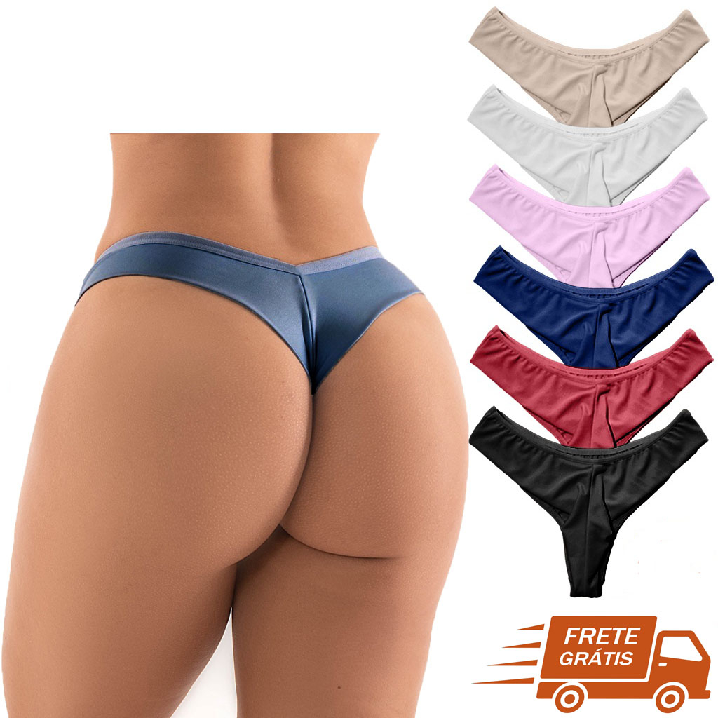 Kit 5 Tangas Calcinha Fio Duplo Levanta Bumbum Confortável - Promoção de Lançamento!!