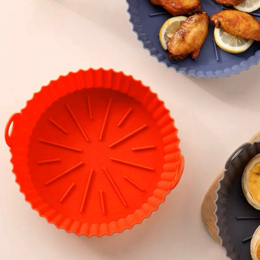 OFERTA Forma Assadeira Para Fritadeira Air Fryer Silicone Flexível Lavável 16cm Multiuso Universal