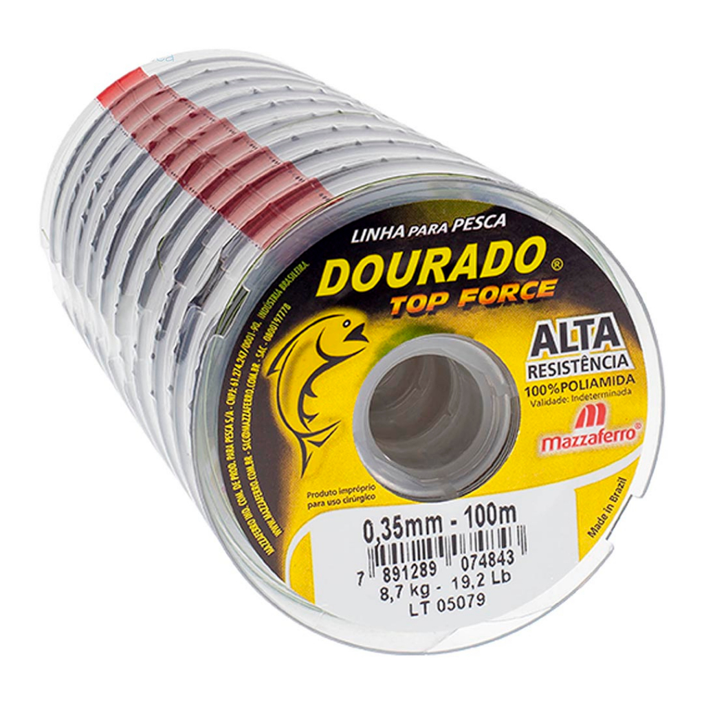 Linha de Pesca Monofilamento Dourado Top Force Mazzaferro com 100m em Oferta na Shopee
